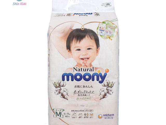 Tã Bỉm Moony Natural Nội Địa Nhật dán/quần đủ size cho bé