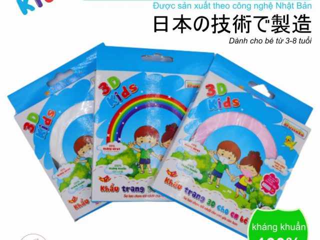 Set 10 Khẩu Trang 3D Kids Cho Bé
