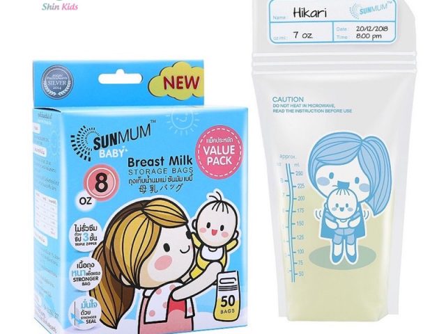 Túi trữ sữa Sunmum Thái Lan hộp 20, 50 túi mẫu mới
